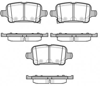 Гальмівні колодки задні Opel Astra K 15- Opel Astra WOKING p17283.02