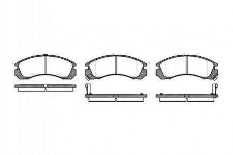 Купити Гальмівні колодки пер. Outlander 12-/Peugeot 4007 07- Mitsubishi Outlander, Galant, Pajero, L200, Lancer WOKING p2543.02 (фото1) підбір по VIN коду, ціна 978 грн.