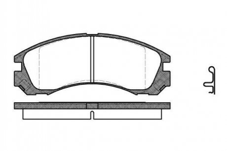 Купить Колодки тормозные диск. перед. (Remsa) Citroen C-crosser 2.2 07-,Mitsubishi Airtrek i 2.0 01-06 Mitsubishi Outlander, Pajero, Lancer WOKING p2543.22 (фото1) подбор по VIN коду, цена 990 грн.