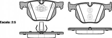 Гальмівні колодки зад. X F16/X F15/X E71/X E70 06-19 WOKING p2813.61