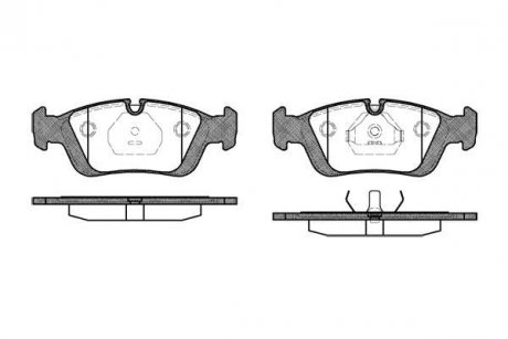 Купить Колодки тормозные BMW E36, E46 WOKING p2843.00 (фото1) подбор по VIN коду, цена 1114 грн.