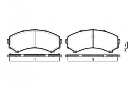 Колодки тормозные диск. перед. (Remsa) Mitsubishi Grandis 2.0 03-,Mitsubishi Grandis 2.4 03- WOKING p2963.00