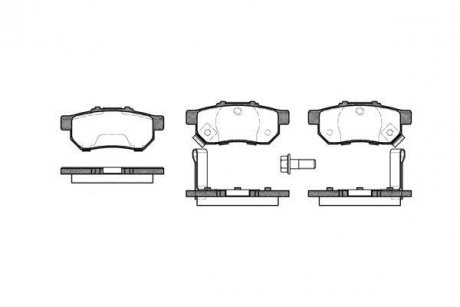 Купити Колодки гальмівні дискові Honda Jazz 02>08>15> / Civic 91>01 / задн (P3333.52 Honda Civic, Jazz, City WOKING p333352 (фото1) підбір по VIN коду, ціна 792 грн.