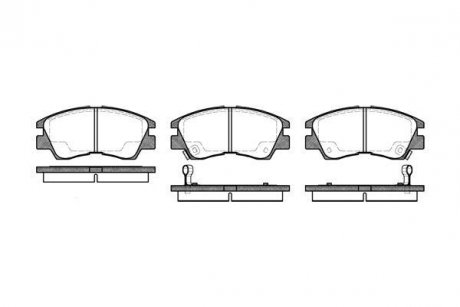 Колодки гальмівні Mitsubishi Galant, Pajero, Toyota Celica, Mitsubishi L200 WOKING p3753.02