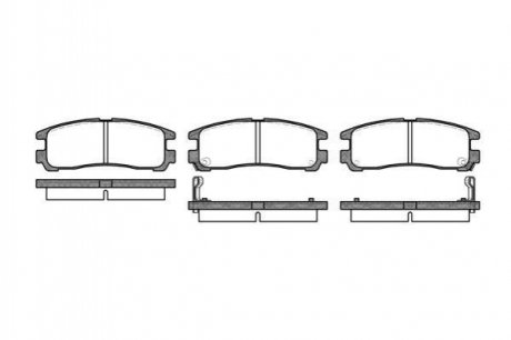 Колодки тормозные диск. задн. (Remsa) Mitsubishi Galant 96>04, 04> Hyundai Galloper WOKING p3913.02