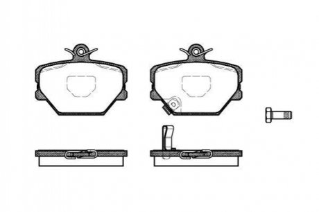 Колодки тормозные диск. перед. (Remsa) Smart Fortwo CityCoupe 01>, 07> WOKING p6053.02