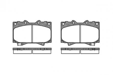 Колодки тормозные диск. перед. (Remsa) Land Cruiser Prado (_J15_) (09-)/Mitsubishi Pajero IV (09-) WOKING p6073.04