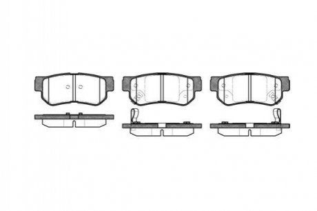 Колодки тормозные диск. задн. (Remsa) Hyundai Elantra 1.6 00-06,Hyundai Elantra 2.0 00-06 WOKING p6463.02