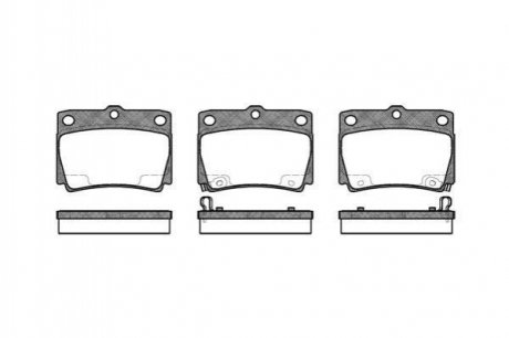 Колодки тормозные диск. задн. (Remsa) Mitsubishi Pajero Sport I 98>08, II 08>15, III 15> WOKING p6503.02