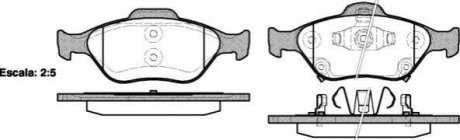 Колодки тормозные диск. перед. (Remsa) Toyota Yaris 05> 11> Toyota Yaris, Verso WOKING p6663.12