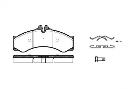 Колодки тормозные диск. перед. (Remsa) MB Sprinter I 96>06, VW LT II 28-46 96>06 WOKING p7143.00