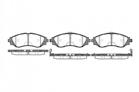 Тормозные колодки перед Astra/Lacetti/Lanos/Nubira 1.6/2.0/2.5 Daewoo Nubira, Leganza WOKING p7453.12