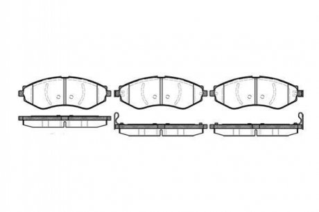 Гальмівні колодки Gentra/Kalos/Lacetti/Nubira/Rezzo (00-22) WOKING p7453.22