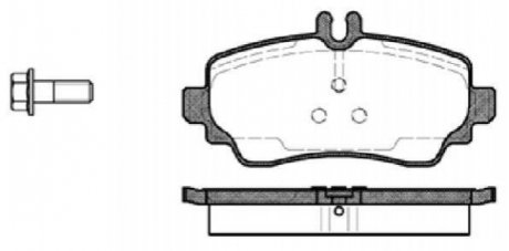 Тормозные колодки пер. W168 97-05 WOKING p7503.00