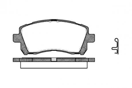 Колодки гальмівний диск. перед. (Remsa) Subaru Outback (bl, bp) 2.5 03-10 WOKING p7553.02