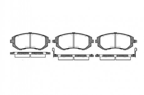 Гальмівні колодки пер. Subaru Impreza 02-/Forester 02- (akebono) WOKING p8513.02