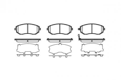 Колодки тормозные диск. перед. (Remsa) Subaru Forester 03> 08> 13> / Impre WOKING p8513.11