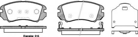 Колодки тормозные диск. перед. (Remsa) Hyundai Nf v 2.0 05-10,Hyundai Nf v 3.3 05-10 WOKING p8533.22