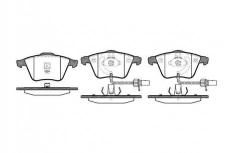 Тормозные колодки перед. Audi A4/A6/A8 00- WOKING p8643.02