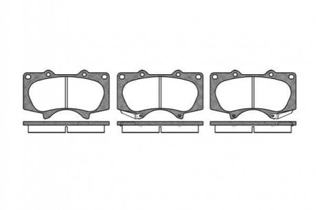 Гальмівні колодки пер. Toyota Land Cruiser/Hilux VII/Lexus GX/ MITSUBISHI PAJERO 01- (sumitomo) WOKING p8883.00