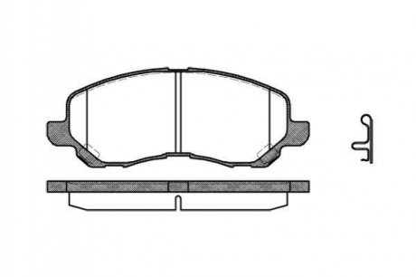 Гальмівні колодки пер. Lancer VIII/Outlander II/Peugeot 4008 08- WOKING p9043.12