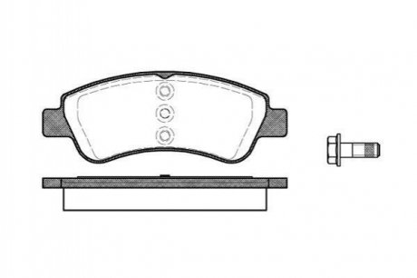 Колодки тормозные диск. перед. (Remsa) Citroen C4 cactus 1.2 14-,Citroen C4 cactus 1.6 14- WOKING p9403.20