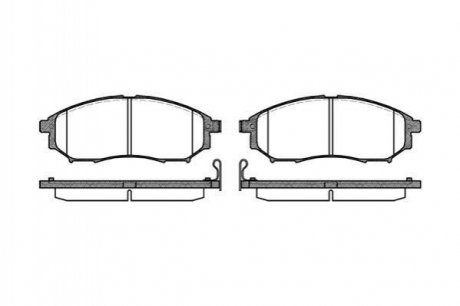 Гальмівні колодки пер. QX50/Q70/Q60/Navara/Qashqai/Murano/Pathfinder/Koleos 01- WOKING p9523.14