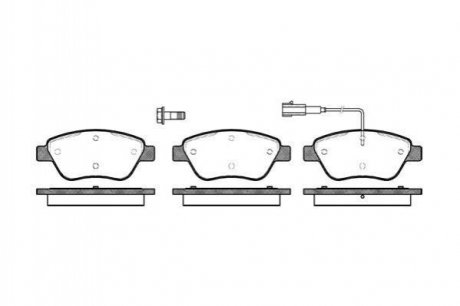 Гальмівні колодки пер. NEMO/STILO/STILO/STILO/IBIZA/OCTAVIA/GOLF/TT 1.0-2.5 04- (Bosch) (122.8x53 WOKING p9583.01