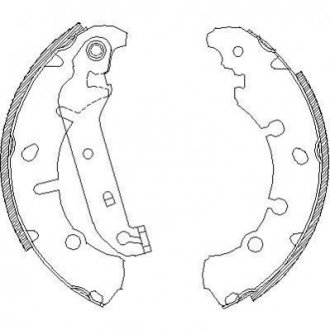 Купити Гальмівні колодки зад. Fiesta 95-08/Fusion 04-12 (Lockheed) Ford Fiesta, KA, Fusion, Mazda 2 WOKING z4137.00 (фото1) підбір по VIN коду, ціна 618 грн.