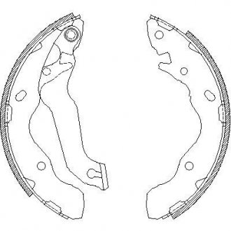 Колодки тормозные бараб. задн. (Remsa) Hyundai Matrix 01>10 (Z4141.00) Hyundai Pony, Accent WOKING z414100