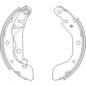 Колодки гальмівні. задн. (Remsa) Chevrolet Aveo T250 T300 Chevrolet Aveo WOKING z4208.00