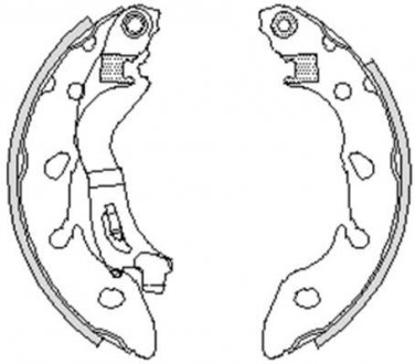 Колодки тормозные бараб. задн. (Remsa) Fiat 500 07> Panda 03> (Z4249.00) Fiat 500, Panda, Ford KA WOKING z424900