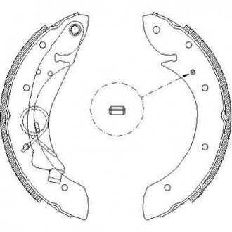 Колодки тормозные бараб. задн. (Remsa) Citroen Berlingo 1.6 08-,Peugeot 206 sw 1.4 02- WOKING z4419.00