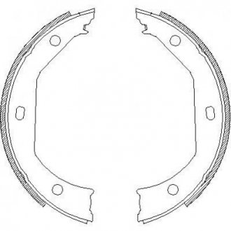 Колодки стояночного тормоза (Remsa) BMW 3e90 X1e83 BMW E91, Alfa Romeo 145, BMW E39, E82, X1, E90, F30, E93, E46, E81, E92 WOKING z4716.00