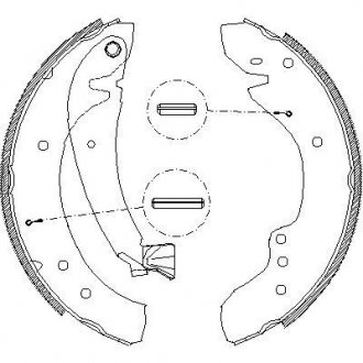 Гальмівні колодки зад. Ducato/Boxer 94-02 (1.4t)(бараб.) Peugeot Boxer, Fiat Ducato, Citroen Jumper WOKING z4718.00