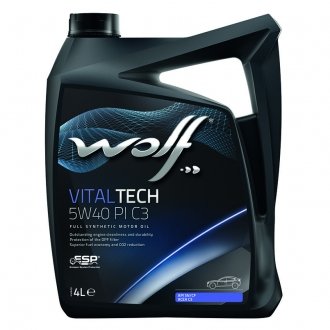 Купити Моторне масло Vitaltech PI C3 5W-40 (4 л) Wolf 8302916 (фото1) підбір по VIN коду, ціна 1228 грн.