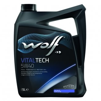 Моторне масло Vitaltech 5W-40 (5 л) Wolf 8311291