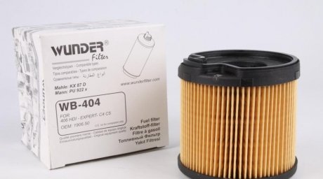 Купити Фільтр паливний Fiat Scudo/Citroen Jumpy/Peugeot Expert 2.0JTD/HDi 99-04 (с-ма Bosch) WUNDER FILTER wb 404 (фото1) підбір по VIN коду, ціна 232 грн.