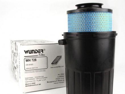Купить Фильтр воздушный MB 207-410D (с корпусом) Mercedes T1/T2 WUNDER FILTER wh 728 (фото1) подбор по VIN коду, цена 807 грн.