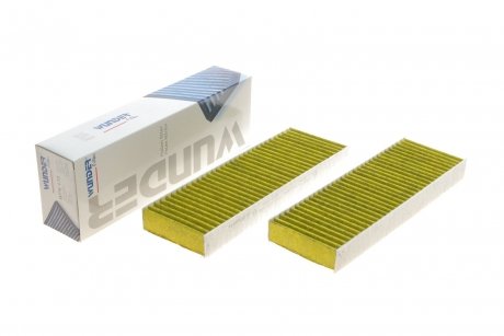 Фільтр салону Citroen Berlingo/Peugeot Partner 08- (вугільний) (к-кт 2 шт.) WUNDER FILTER wpk 410