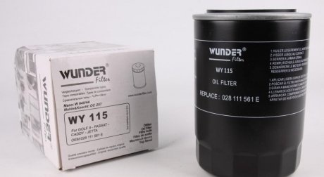 Купить Фильтр масляный Audi/VW Audi A6, A4, Volkswagen Passat WUNDER FILTER wy 115 (фото1) подбор по VIN коду, цена 192 грн.