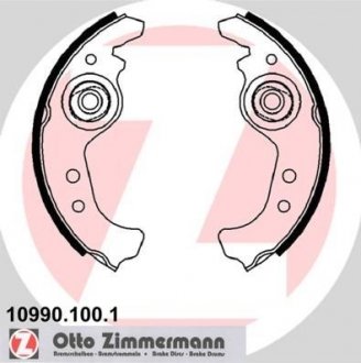 Колодки тормозные барабанные (комплект 4 шт.)) ZIMMERMANN 10990.100.1