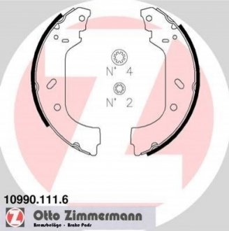 Тормозные колодки барабанные ZIMMERMANN 109901116