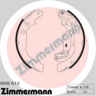 Купить Тормозные колодки барабанные Dacia Duster ZIMMERMANN 109901570 (фото1) подбор по VIN коду, цена 2193 грн.