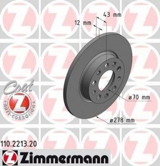 Диск гальмівний ZIMMERMANN 110.2213.20