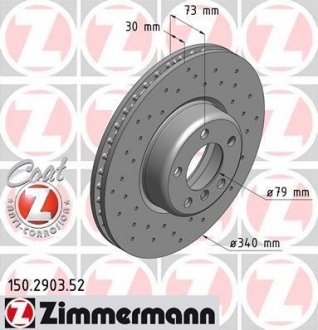 Тормозные диски Sport BMW F20, F30, F32, F21, F31, F22, F33, F34, F36, F23 ZIMMERMANN 150290352