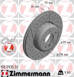 Диск гальмівний ZIMMERMANN 150.2935.32