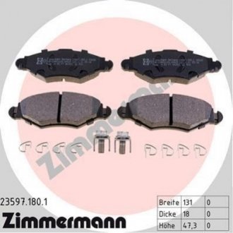 Тормозные колодки дисковые передние ZIMMERMANN 235971801