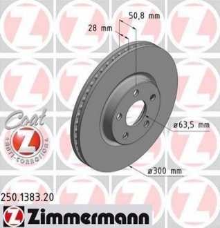 Тормозные диски передние ZIMMERMANN 250138320