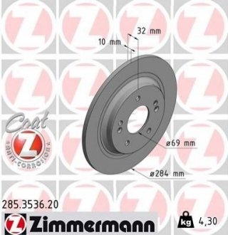 Гальмівні диски ZIMMERMANN 285353620